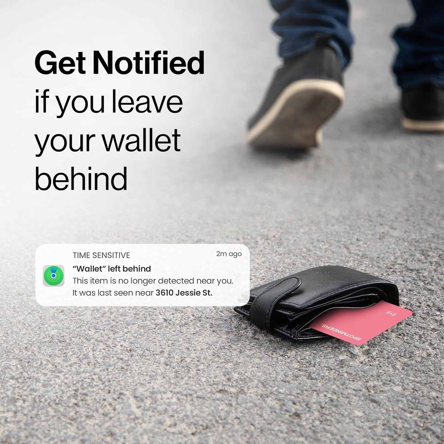 SPOTMINDERS Apple MFi Certified Wallet Tracker PRO for Travel Credit Card Design Works with Apple Find My IP68 Waterproof Rechargeable Tracking Card for Wallet Luggage Passport 0.07in Slim Item Finder