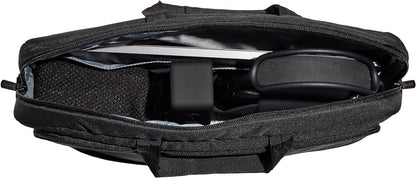 Amazon Basics Laptop Tablet Carrying Case with Shoulder Strap and Grab Handles, 14-inch, Black, Compartments for Storage