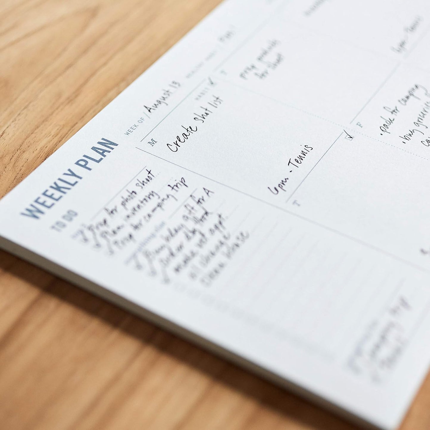 Daily Planner Notepad with Hourly Schedule - ADHD Planner, Time Block Planning Pad, Desktop To Do List, College Supplies - 6 x 9” - 50 Undated Sheets