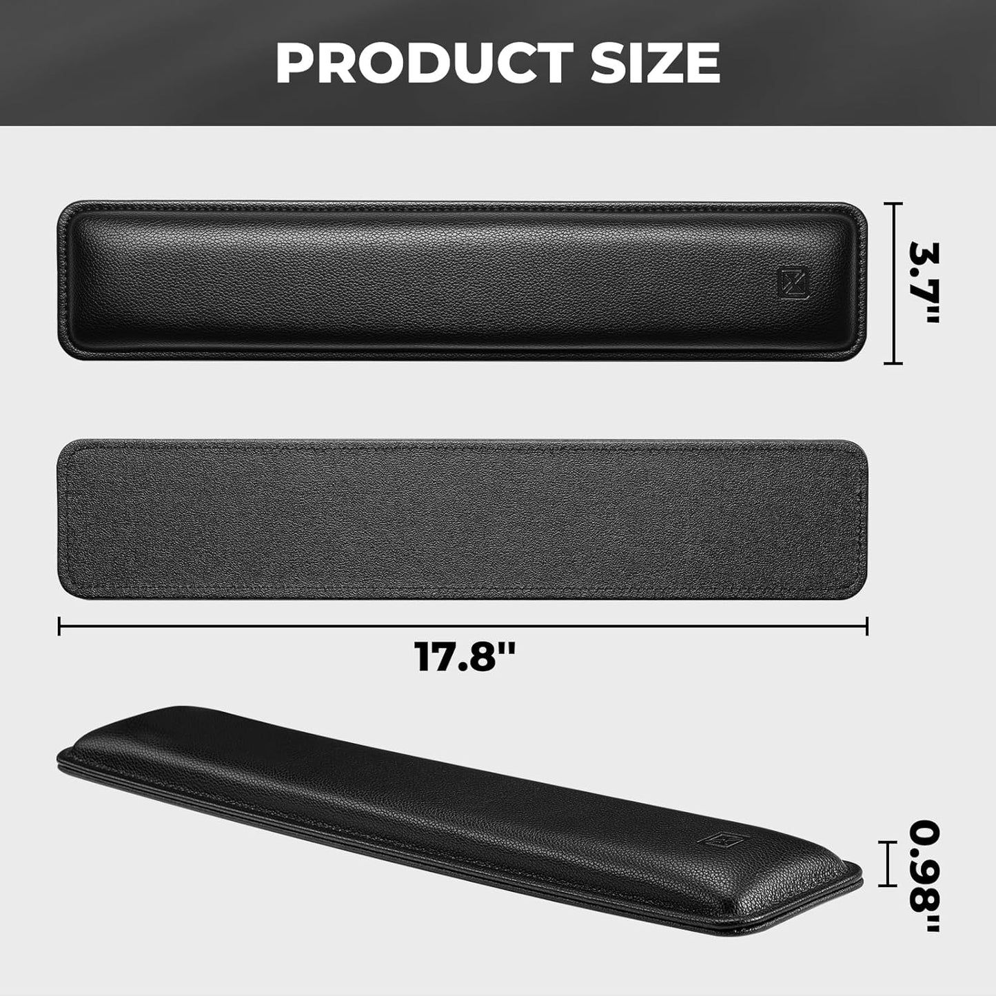 GLENCREAG Ergonomic Keyboard Wrist Rest - PU Leather Cushioned Support for Typing & Gaming, Comfortable Contoured Design for Wrist Pain Relief, Tan