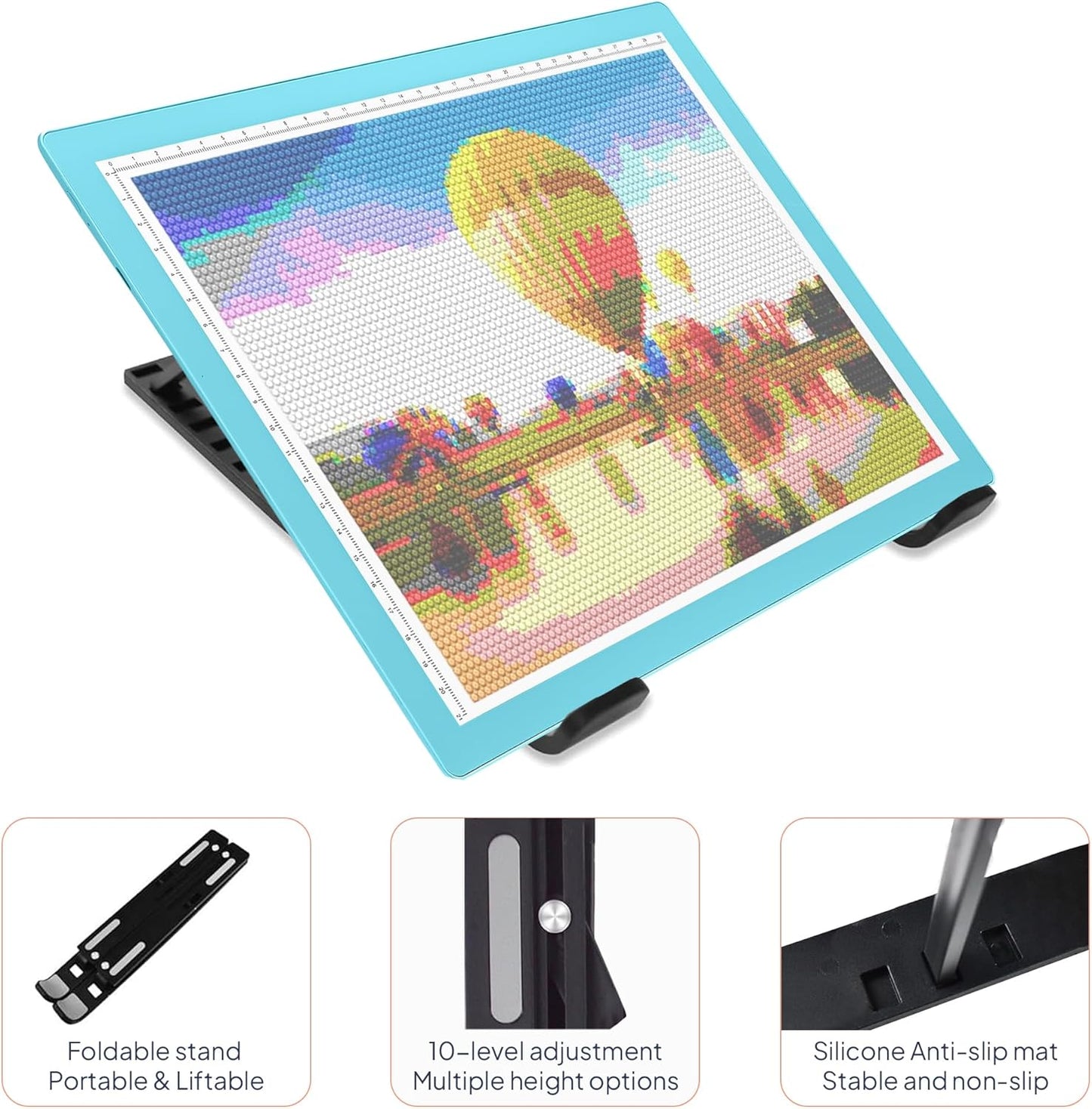 iVyne Rechargeable A4 Light Pad for Tracing & Weeding - LED Light Board for Weeding Vinyl - for Cricut Vinyl Weeding Tools - Ultra-Thin & Portable - Perfect for Artists & Crafters - Pink