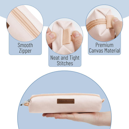 Mr. Pen- Cute Pencil Case Pouch, Multipurpose Canvas Bible Pencil Pouch, Smooth Zipper, Premium Material, Neat Stitches, Ideal for Stationery, Cosmetics, Electronics, School, Office, Travel