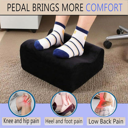 Foot Rest for Under Desk at Work,At Work Soft Ergonomic Footrest,Support Foot Pillow,Heel Chair,Leg Elevation Pillow,(Blue)