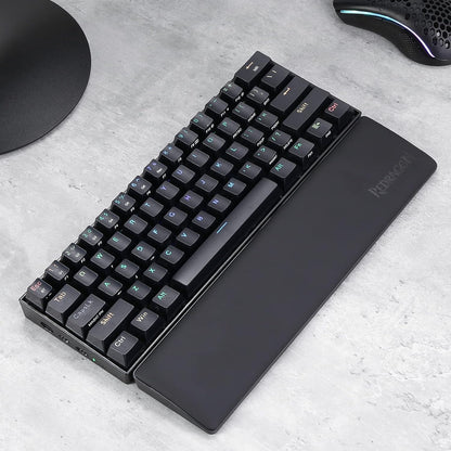 Redragon P037 Meteor L Computer Keyboard Wrist Rest Pad, Ergonomic Soft Memory Foam Wrist Support w/Anti-Slip Rubber Base, 100% 104 Keys Standard Size 17.12 x 2.87 in, 0.78 inch (20mm) Height, Black