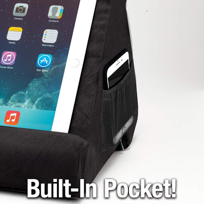 Ontel Pillow Pad Fold Away Multi-Angle Soft Tablet Stand, Gray