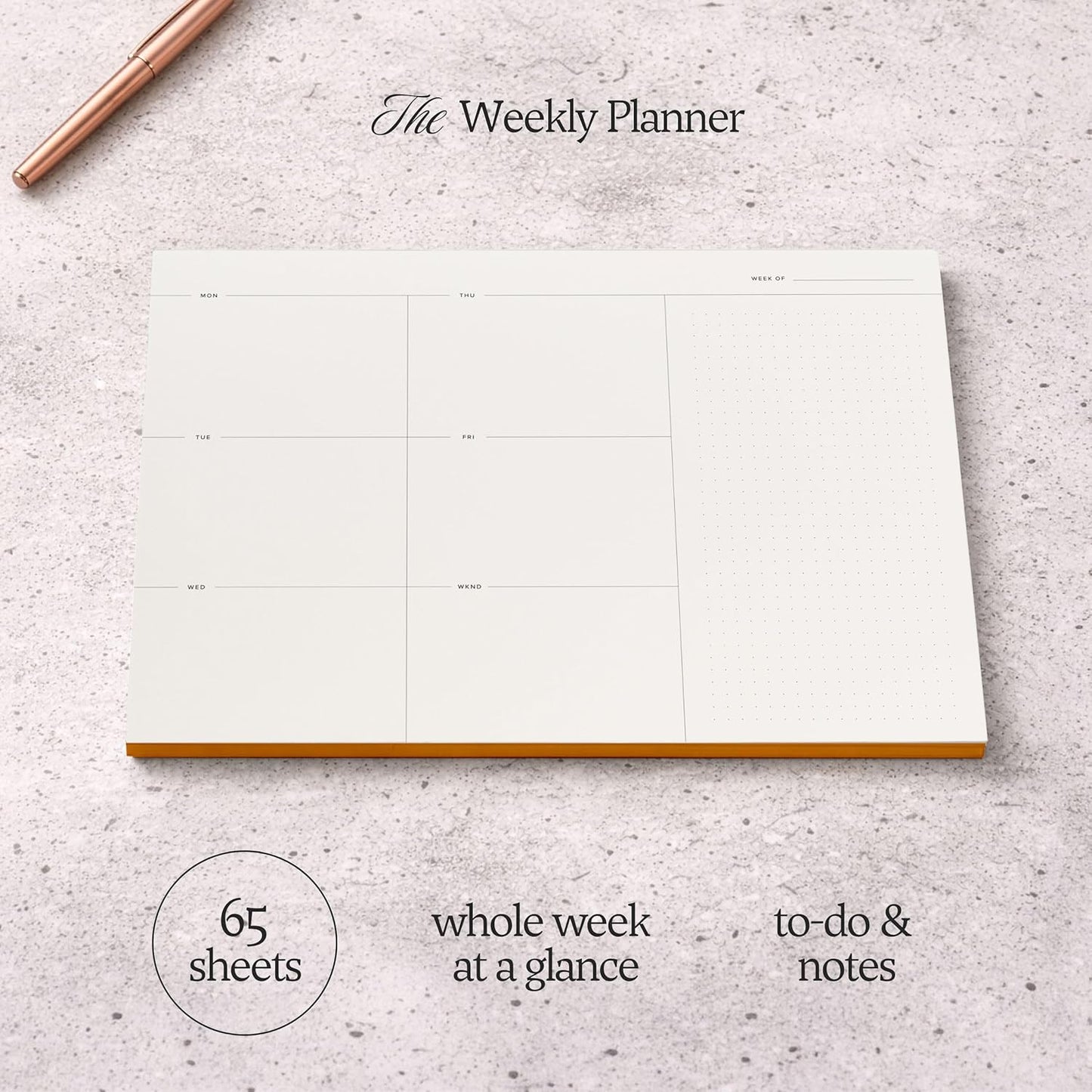 Daily To-Do List Notepad – Desk Pad for Work and Study, Lime, 8.25x5.85 Inches