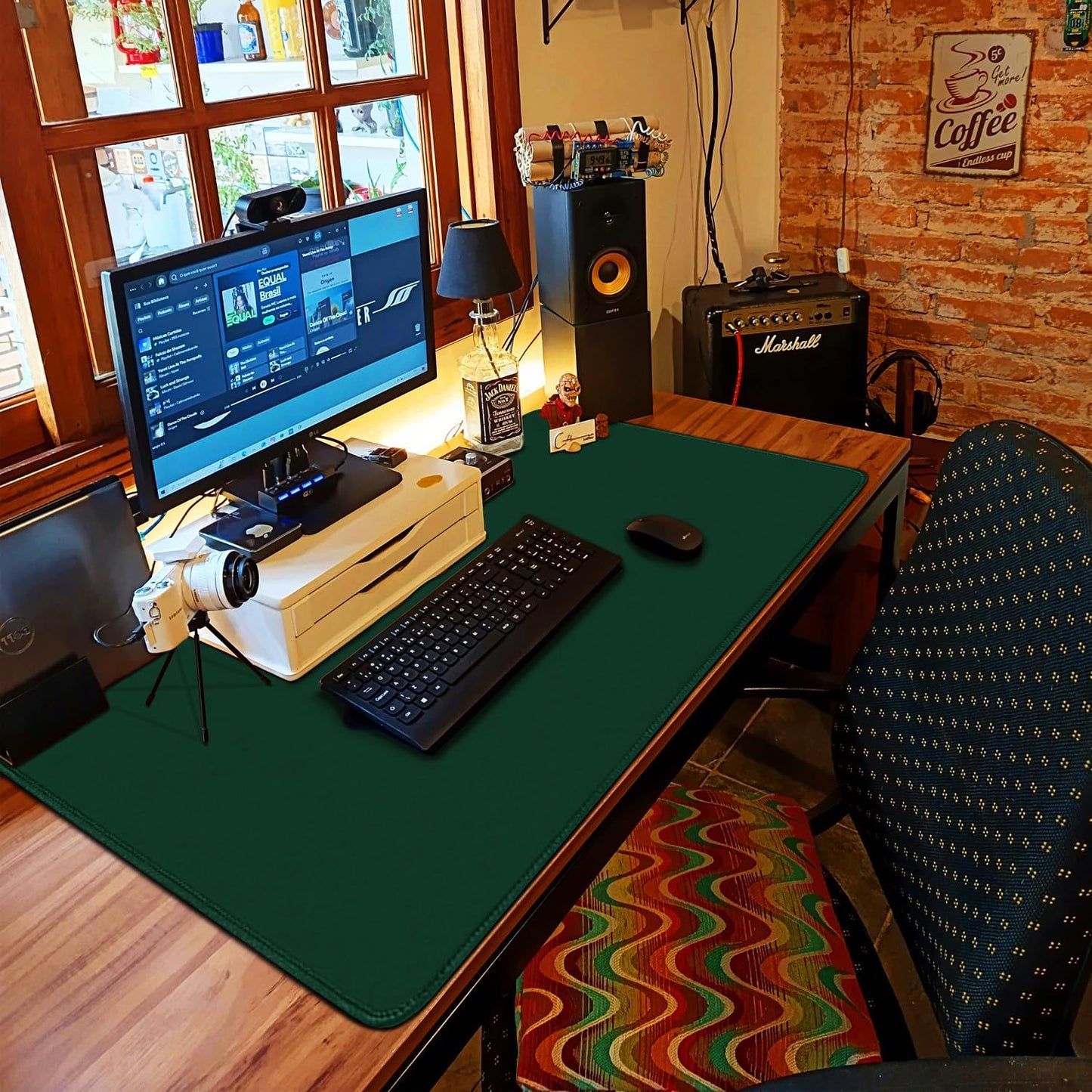 Large Extended Gaming Mouse Pad with Stitched Edges, (31.5X15.7In) Durable Non-Slip Natural Rubber Base, Waterproof Computer Keyboard Pad Mat for Esports Pros/Gamer/Desktop/Office/Home-Black