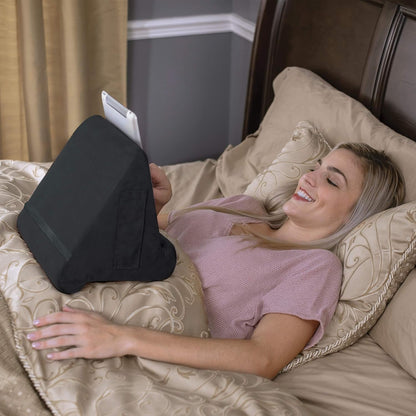 Ontel Pillow Pad Fold Away Multi-Angle Soft Tablet Stand, Gray