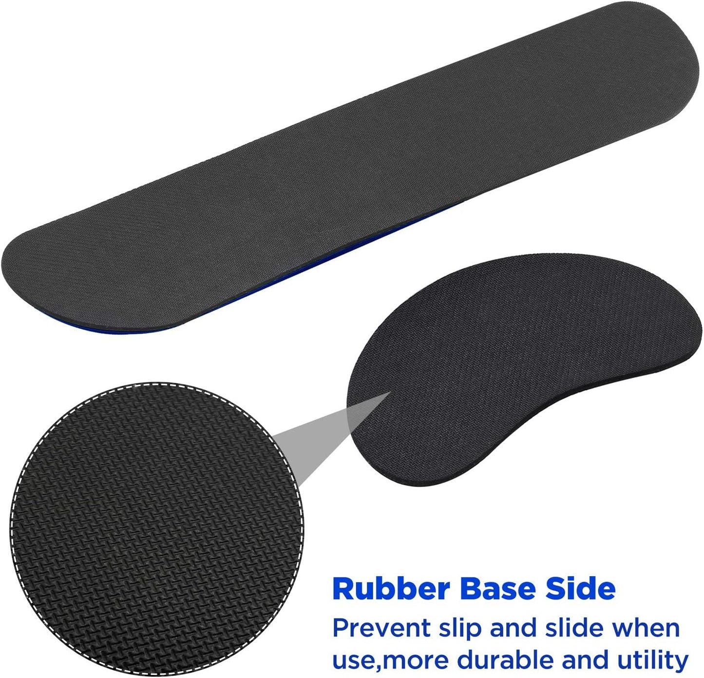 Gimars Upgrade Enlarge Silky and Superfine Fabric Gel Memory Foam Keyboard Wrist Rest Set, Ergonomic Keyboard Mouse Wrist Support for Typing Pain Relief, Comfort for Office, Gaming, Computer, Black
