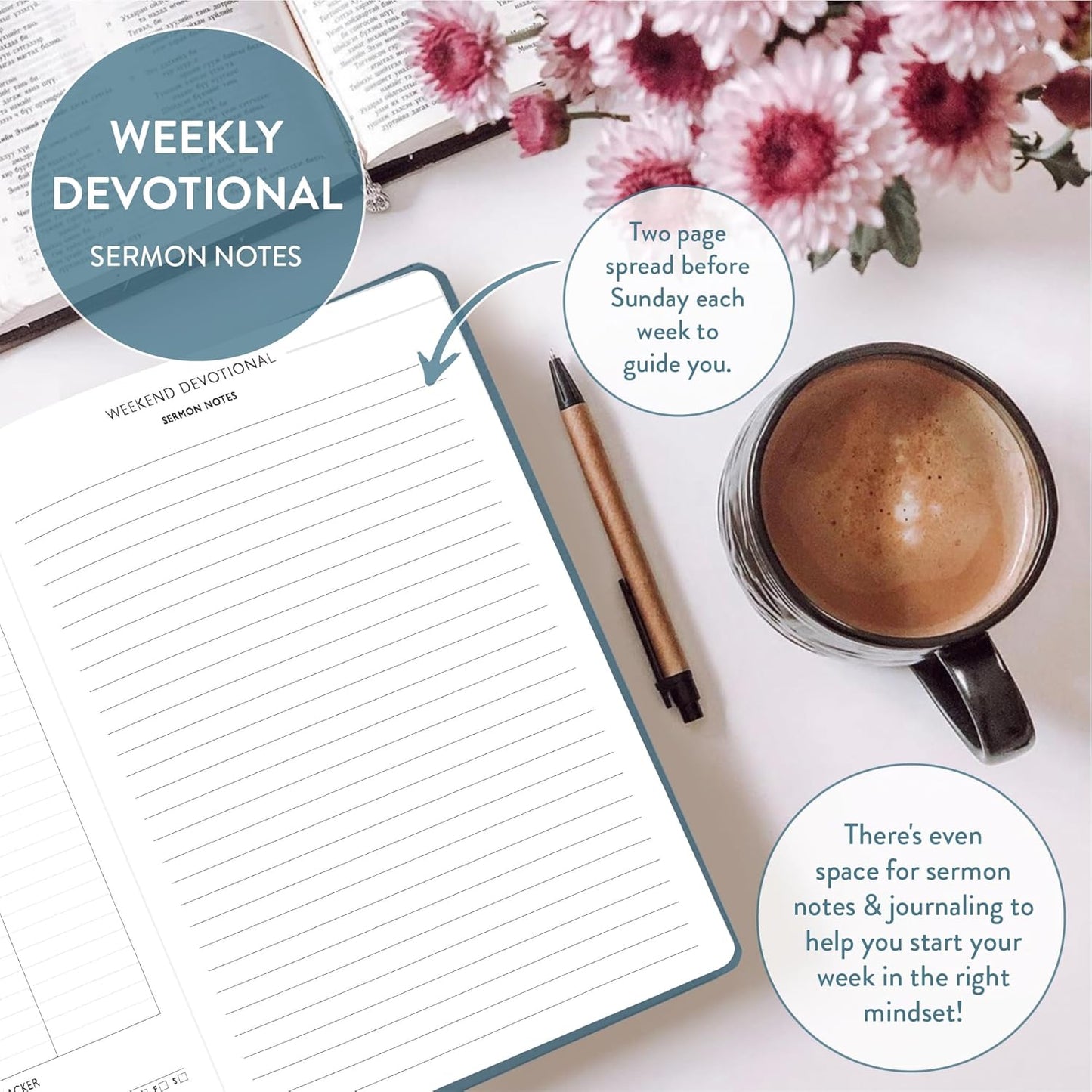 Christian Planner 2026 Daily Planner - Faith Based Monthly and Weekly Planner, Vision Board, and Habit Tracker - 2026 Calendar, Personal Organizer and Devotional Journal (Hardcover, Pine)