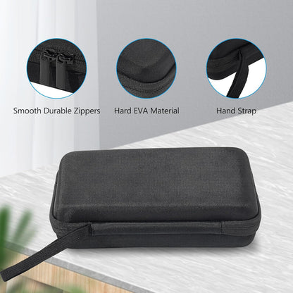 ProCase Large Hard Travel Electronic Organizer Case for MacBook Power Adapter Chargers Cables Tech Organizer Hard Drive USB Flash Disk SD Card Portable Electronics Accessories Bag -Black