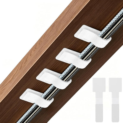 80Pcs Hook and Loop Cable Ties Under Desk Cable Management Adhesive Strips for Cord Hider Wire Organizer Computer Accessories for Desk Home Office Organization Essentials - 40 Black + 40 White