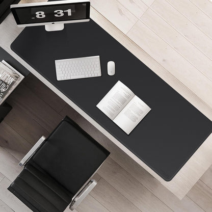 Mydours 40" x 20" Extra Large Desk Mat, PU Leather & Cork Desk Pad, Large XXL Desk Mouse Pad for Workstation, Office, Home, Computer Desk Mat with Keyboard & Mouse (Black)