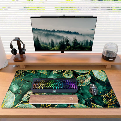 KTRIO Large Gaming Mouse Pad Desk Mat, Superior Micro-Weave Cloth for Precise Mouse Control, Non-Slip Rubber Base, Stitched Edges, Water-Resistant, for Gamer, Office & Home, 31.5" x 11.8" inches