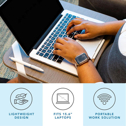 LAPGEAR Designer Lap Desk with Phone Holder and Device Ledge - Arrow Stripes - Fits up to 15.6 Inch Laptops - Style No. 45411