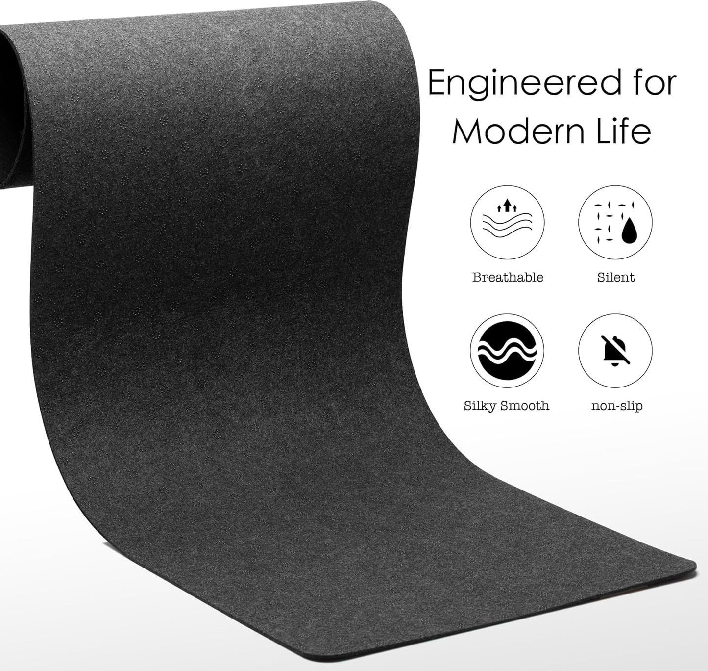 59’’x15.75” Large Felt Desk Mat, Computer Mat for Desk, Non-Slip Mouse Pad, Office Supplies Desk Protector, Desk Accessories for Home and Office (Dark Gray)