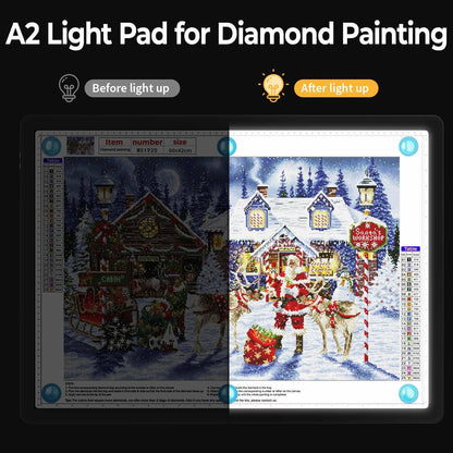 Heanolier Rechargeable A4 Light Board with Stand, 7100Lux Super Bright Magnetic Light Pad with Side Buttons, Wireless Light Box for Tracing, LED Light Table for Diamond Painting,Sketching,Drawing