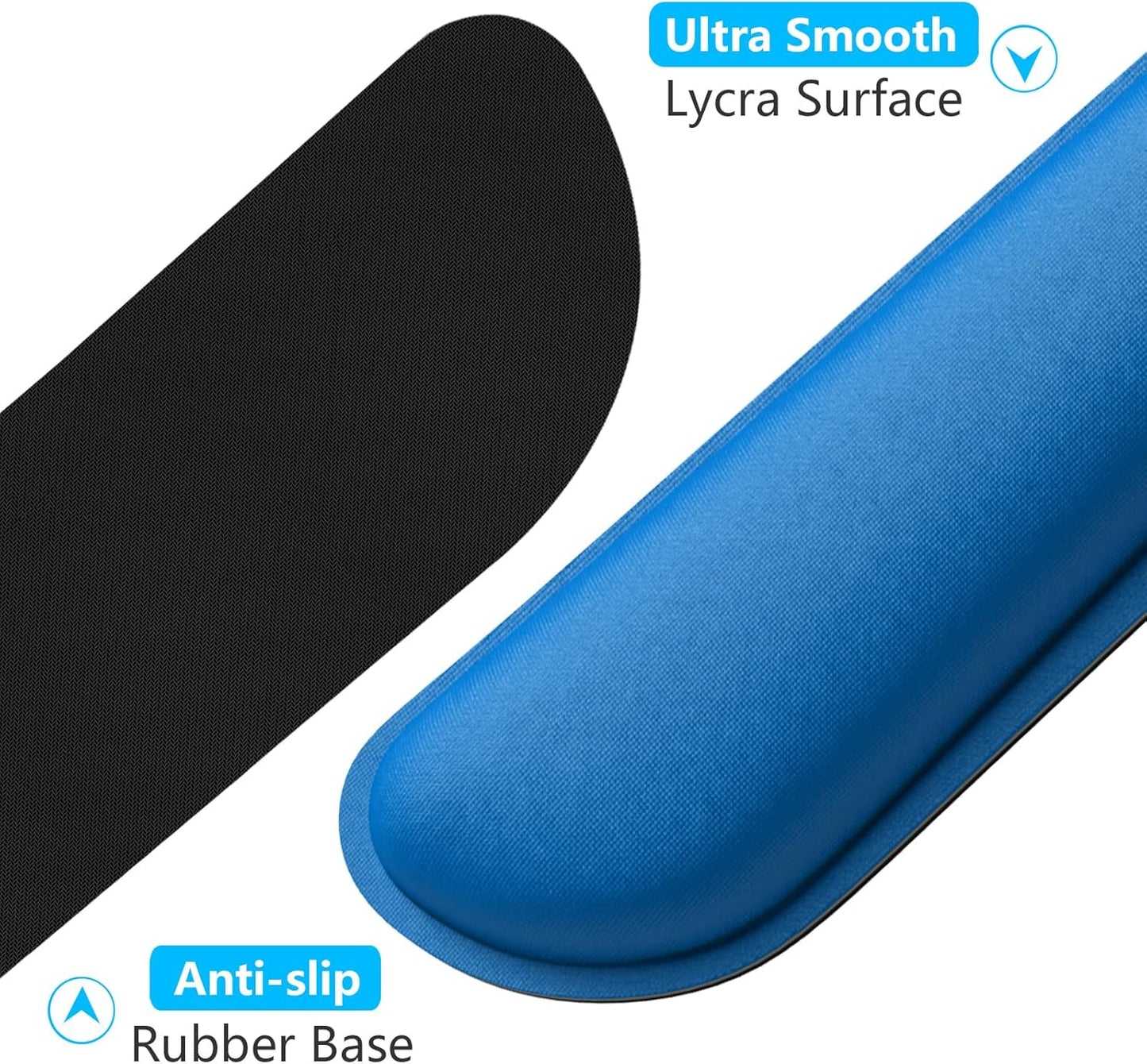 Dapesuom Enlarge Keyboard Wrist Rest, Memory Foam Keyboard Wrist Cushion for Computer Desk Mats Support, Pain Relief Ergonomic Mouse Pad Rests with Non-Slip Base for Gaming, Laptop, Radiant Orchid