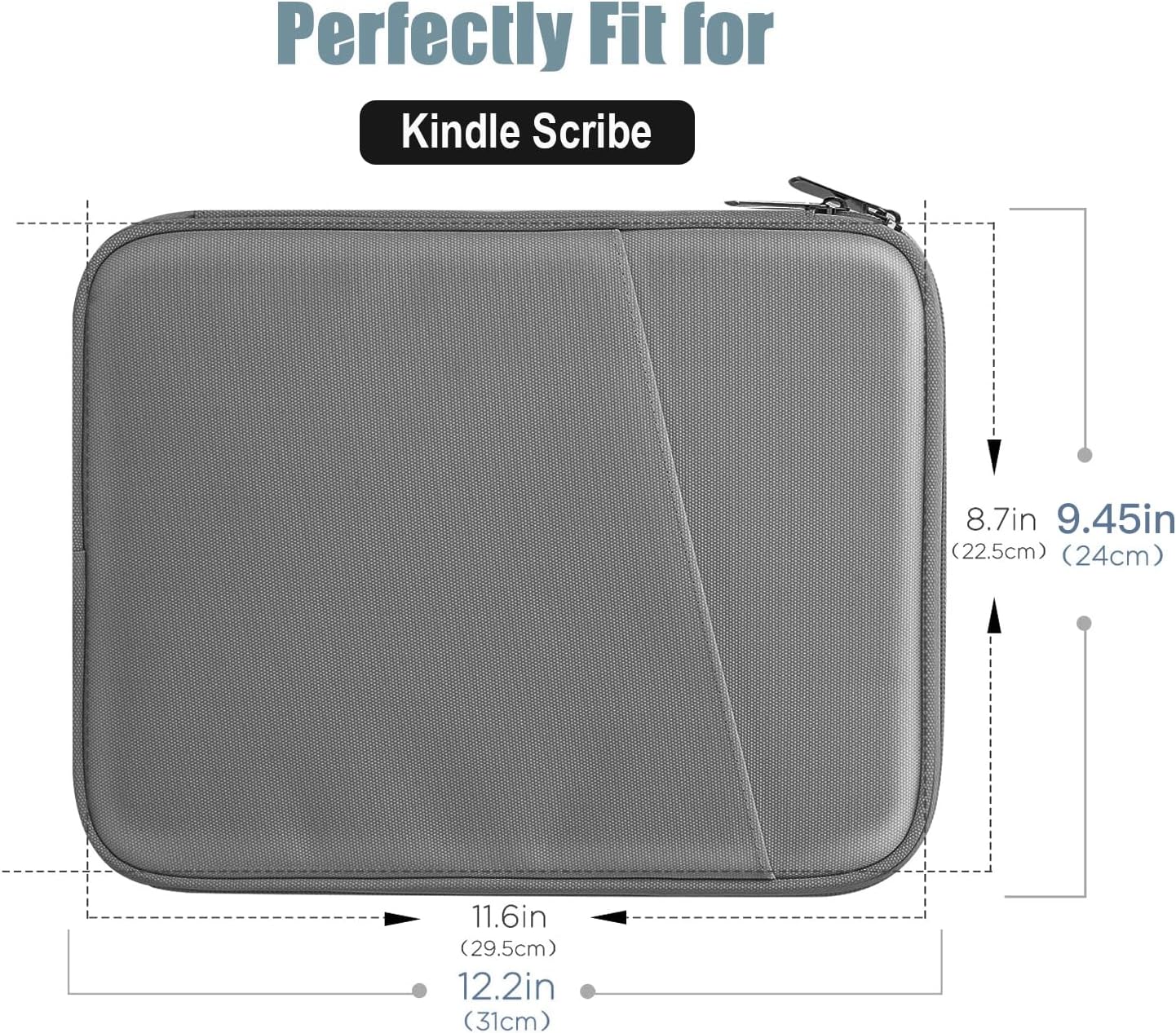 TiMOVO 9-11" Tablet Sleeve Bag for iPad 11-inch A16 2025, iPad 10.9"/10.2"| Air 11 Inch/5th/4th Gen. 10.9", Galaxy Tab A9+/A11Plus 11", Protective Bag with Pocket, Black