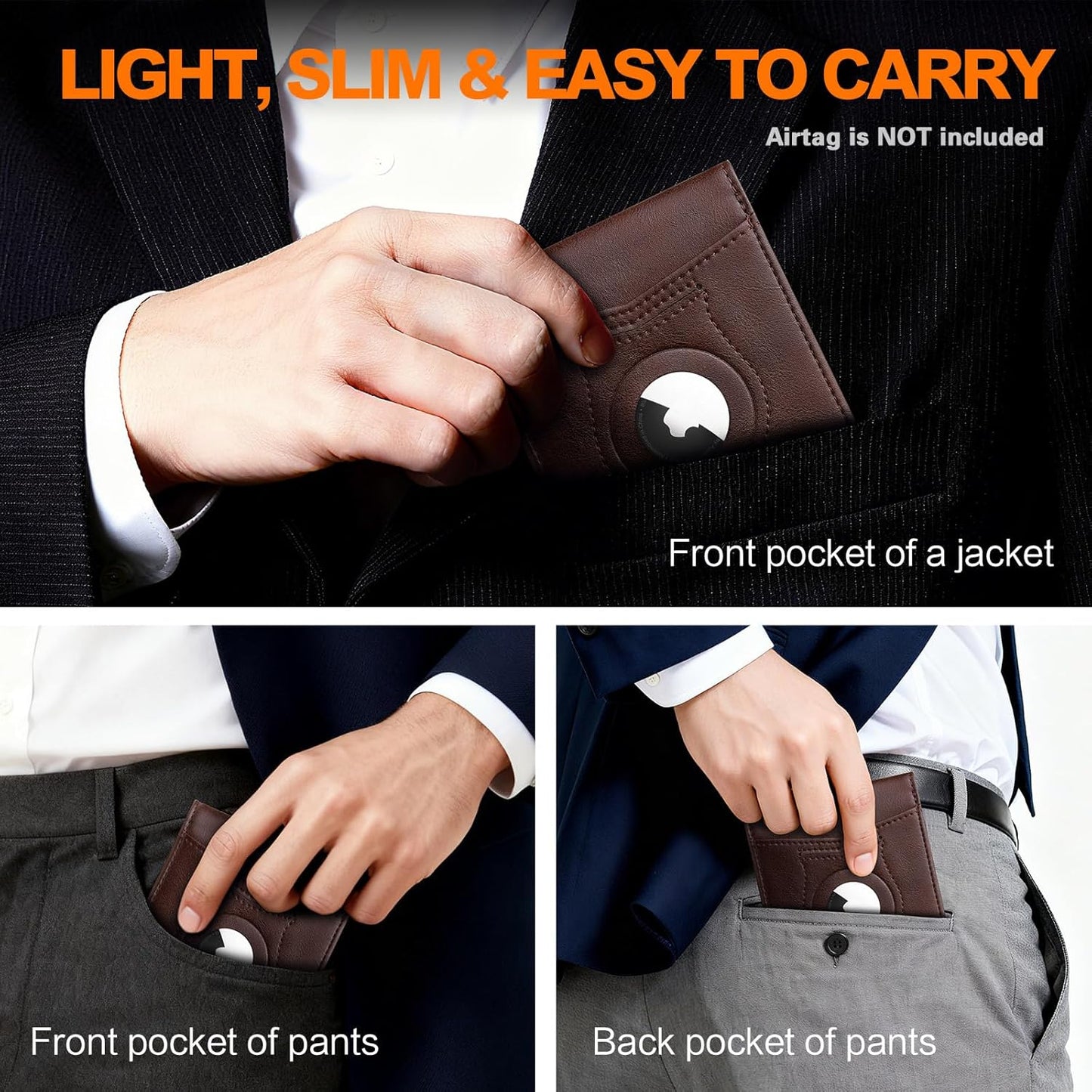 Wallet for Men Slim RFID Blocking Bifold Carbon Fiber,Minimalist Small Compact Front Pocket Credit Card Holder,Thin Mens Leather Wallets Smart Security With 2 ID Windows 1 Cash,Birthday Gifts for Men