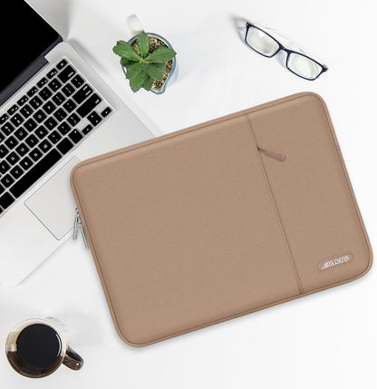 MOSISO Laptop Case 13.3 inch, 13-13.3 inch Laptop Sleeve Compatible with MacBook Air/Pro 13/Pro 14 M5 M4 M3 M2 M1, HP Dell ASUS Lenovo,Polyester Vertical Computer Sleeve Bag with Pocket, Antique Green - Colors B