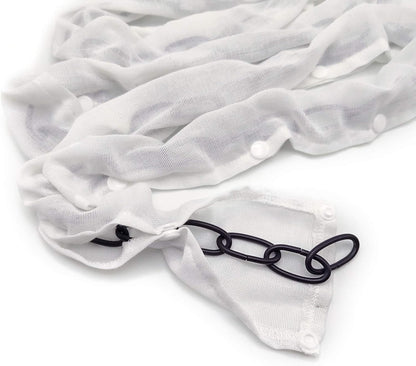 ECUDIS 2 Packs Chandelier Chain Cover Cord Cover 6 Feet, Great for Lamps, Light Fixtures, and Desks, Cable Management, White