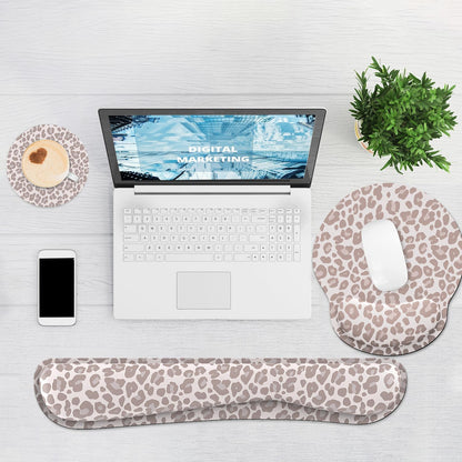 Ergonomic Mouse Pad with Wrist Rest and Keyboard Wrist Rest, Memory Foam Wrist Rest for Computer Keyboard, Easy Typing, Pain Relief, Mouse Pad Wrist Support for Gaming,Office, Laptop, Black Flower
