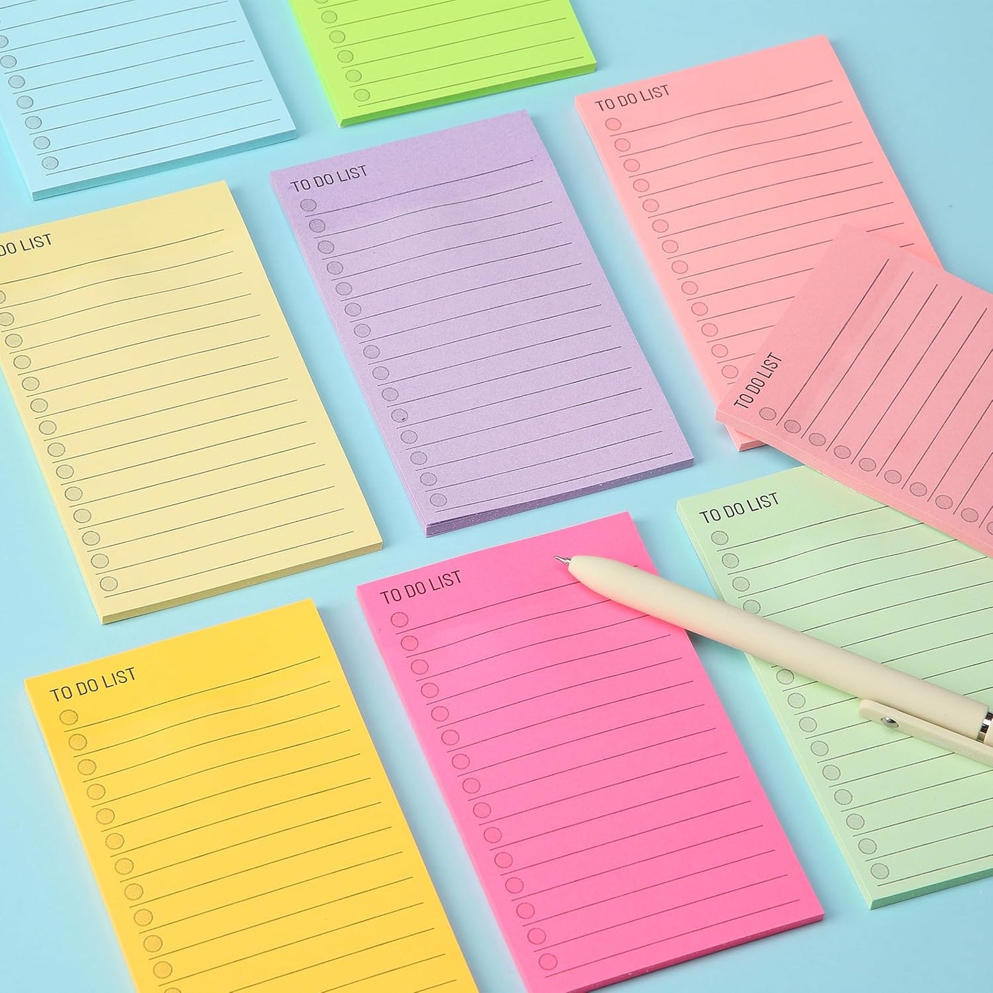 Mr. Pen- to Do List Sticky Notes, 3” x 5”, 9 Pads, 360 Sheets, Lined Checklist Sticky Pads with Smooth Writing, Easy Peel-Off, Thick Paper for Planning, Office, School & Daily Tasks