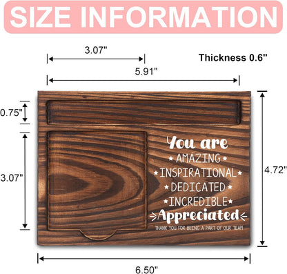Inspirational Motivational Gifts, Encourage Gifts, Recovery Gifts, Little Reminders Sticky Note Holder, Post-it Note Dispenser for Desk, Wooden Post-it Note & Pen Holder 6.5" x 4.7" - FTA121