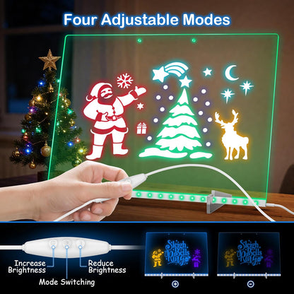 LED Drawing Board for Kids, 17" Light Up Doodle Board, Reusable Glow in The Dark Drawing Tablet with 7 Colors, Erasable & No Mess Art Toy for Ages 3-12+, Best Birthday Gift for Girls Boys (2026 New)