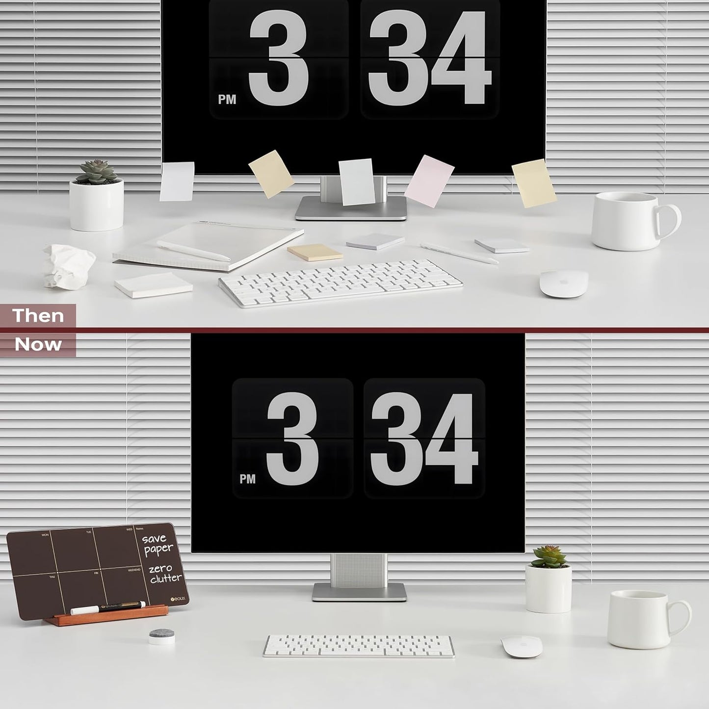 Desktop Glass Weekly Planner Whiteboard with Detachable Wood Stand,Small Portable Dry Erase Calendar to Do List White Board 12x6 for Office, Home, Schools, Marker&Eraser Included, Yeoux