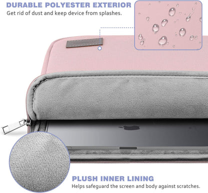 MoKo 9-11 Inch Tablet Sleeve Bag Carrying Case Fits iPad Pro 11 M5/Air M3, iPad A16 2025, i-Pad 10th 10.9, i-Pad 9/8/7th Gen 10.2, iPadAir 5/4th 10.9, Tab S8 11"/Tab A 10.1,Cloudy Pink