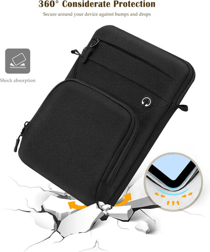 Dadanism 9-11 Inch Tablet Sleeve Bag with Shoulder Strap for iPad (A16) 11", iPad Air M4 Pro M5 11", i-Pad 10th Gen 10.9", i-Pad 9/8/7th Gen 10.2", Galaxy Tab A11+ Plus 11", reMarkable 2 10.3", Black