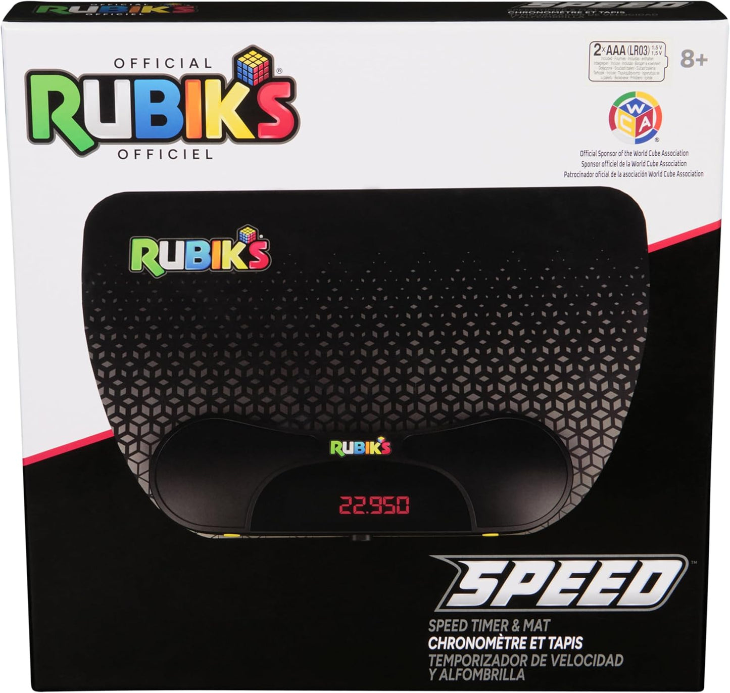 Rubik’s Cube, Timer Stand, Clear Display Device for WCA Speedcubers, Track Your Time to Solve Brain Teaser Puzzle for Adults, Problem-Solving Brain Teaser Fidget Toy for Kids, Ages 8 & Up