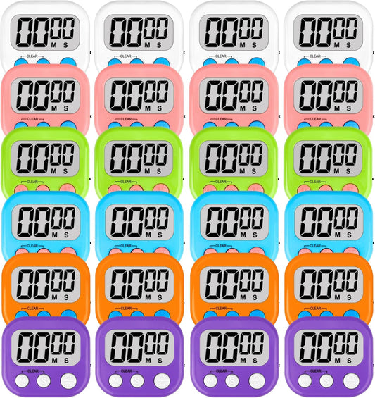 ZILLEEN Classroom Timers for Kids Classroom Magnetic Digital Kitchen Timers for Cooking Teachers Gym Game 6 Pcs
