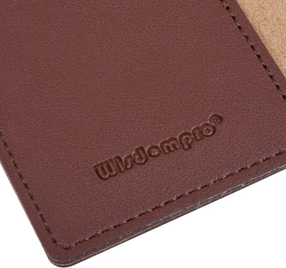 Wisdompro Journal Cover, 2 Pack PU Leather Notebook Cover for Field Notes, or other 3.5" x 5.5" Pocket Notebooks - Black
