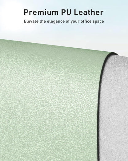 Aothia Leather Desk Pad Protector, Mouse Pad, Office Desk Mat, Non-Slip PU Leather Desk Blotter, Laptop Desk Pad, Waterproof Desk Writing Pad for Office and Home (Brown,23.6" x 13.7") - Colors A