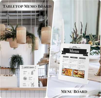 2 Pack Magnetic Board,Magnet Board,Metal Magnetic Bulletin Board,Magnet Display Stand for Home, School, Kitchen, Office (Black)