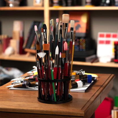 Creative Mark Brush Crate - Brush Storage Holder for Artists, Drying & More! - Black