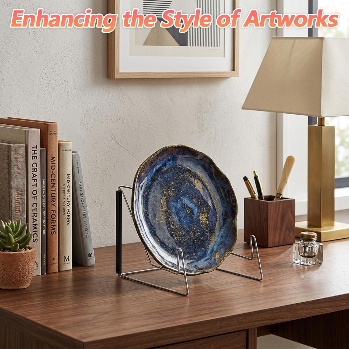 Book Stand for Reading - Fold-n-Stow Portable Book Stand, Metal Music Books Easel Display Holder for Display Pictures Photo Frames Books Decorative Plates Plaque Menu