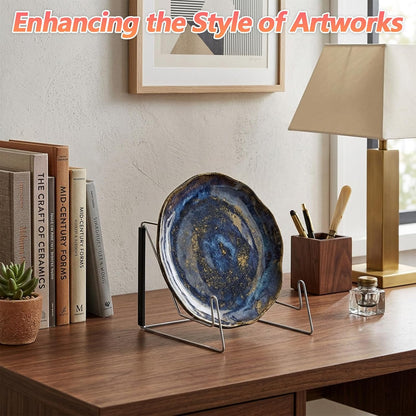 Book Stand for Reading - Fold-n-Stow Portable Book Stand, Metal Music Books Easel Display Holder for Display Pictures Photo Frames Books Decorative Plates Plaque Menu