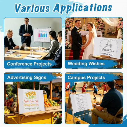 4 Pcs Small Trifold Poster Board, 21.4" x 14" Presentation Board, with Double Sided Tapes and Cardboard, White Corrugated Project Boards/Display Board for School Project/Science Fair Display Boards