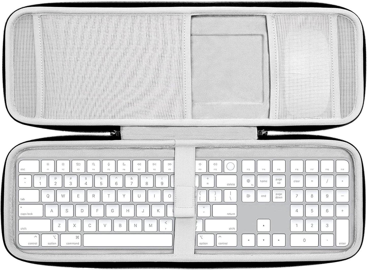 RAIACE Hard Storage Case Compatible with Apple Magic Keyboard + Magic Mouse. (Case Only) - Black
