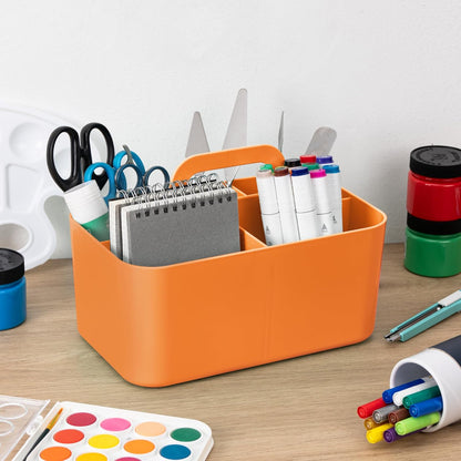 Tiawudi 2 Pack Caddy Organizer with Handle, Portable Plastic Caddy, Storage Organization for Cleaning, Bath, Makeup, Art, Craft, Stationery, Classroom and Office, Tote Organizer