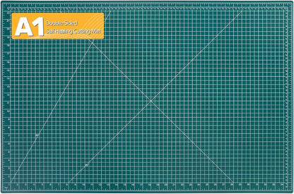 Self Healing Cutting Mat, 17" x 23", Double-Sided Rotary Cutting Mat for Sewing, Quilting, Scrapbooking & Craft, Large Craft Cutting Board for Hobby Use(A2)