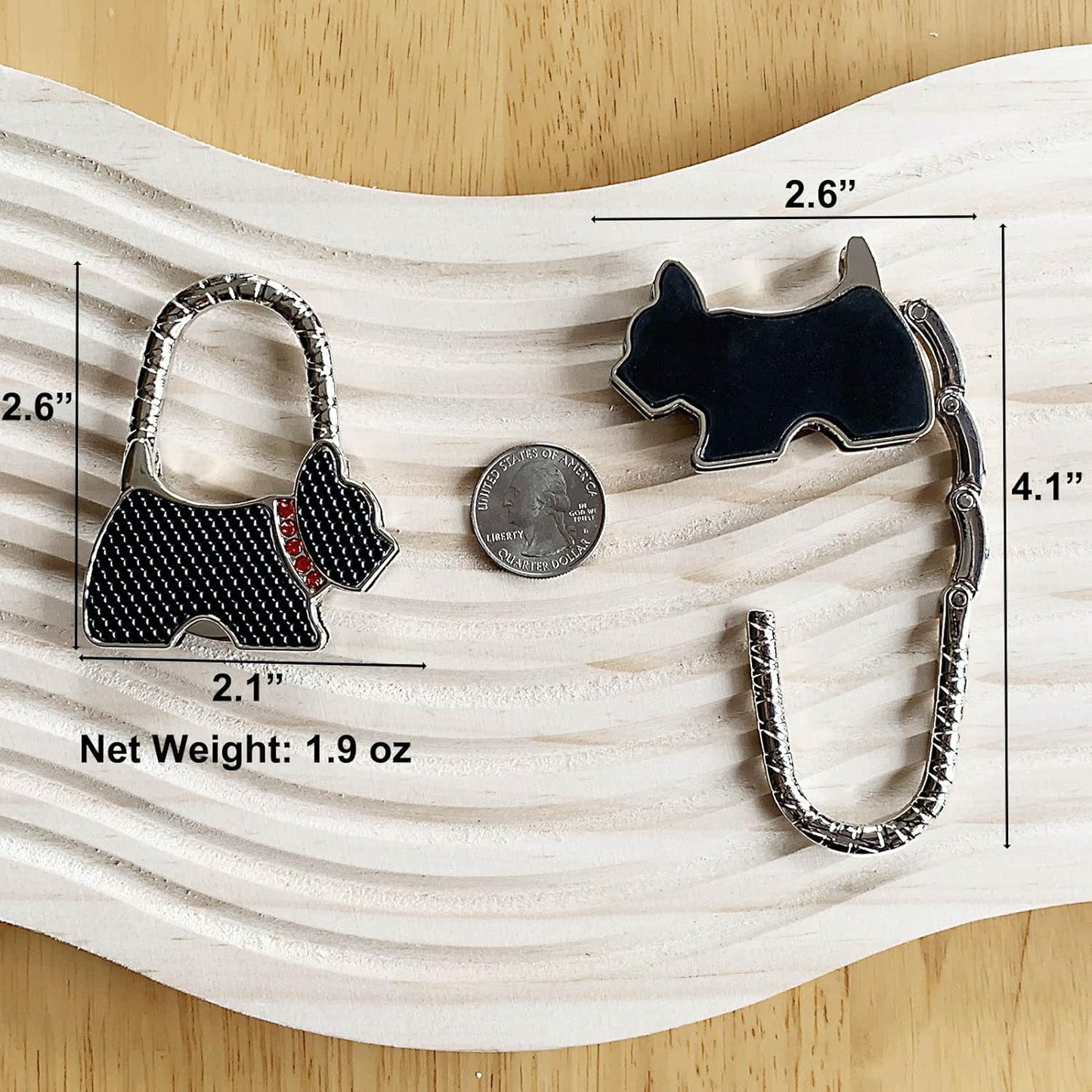 KSMD Purse Hooks for Table & Bars, Portable Handbag Holder - Foldable Table Hook Hanger