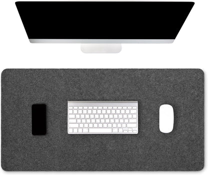 Premium Real Wool Felt Desk Pad with Non-Slip Backing - 32" x 16"