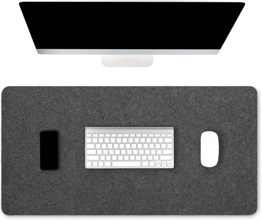 Premium Real Wool Felt Desk Pad with Non-Slip Backing - 32" x 16"