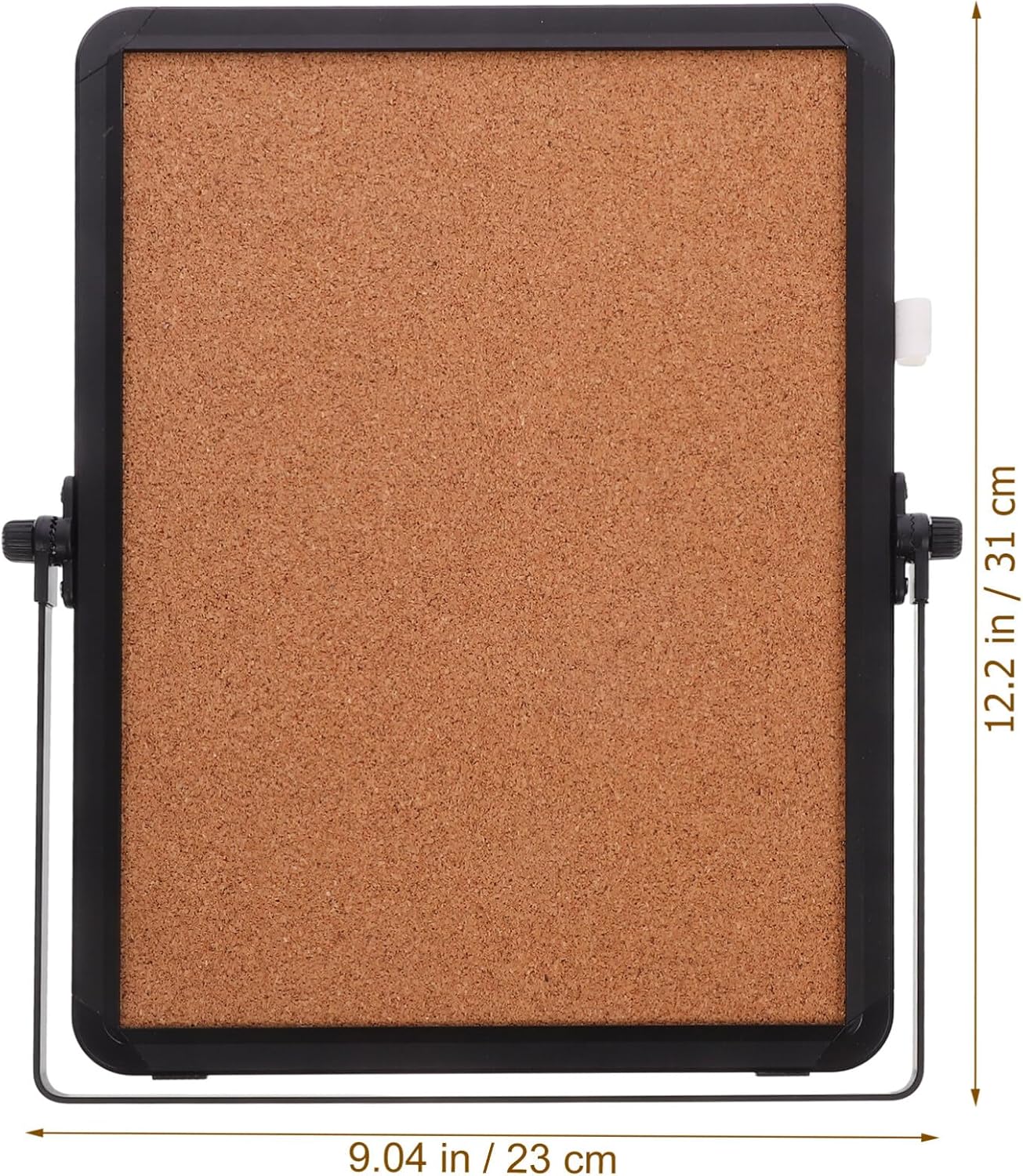 Office Cork Board Message Board 12.20X9.05In Desktop Bulletin Reminder with Aluminum Frame Stand for Home Study Workspace