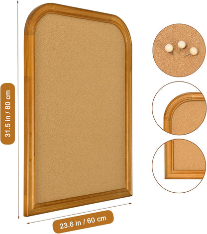 Cork Board for Walls, 17X13 inches Bulletin Board with Frame, Decorative Hanging Pin Board Vision Board Message Board for Office School Home Decor(2R&2S,4333,1p)